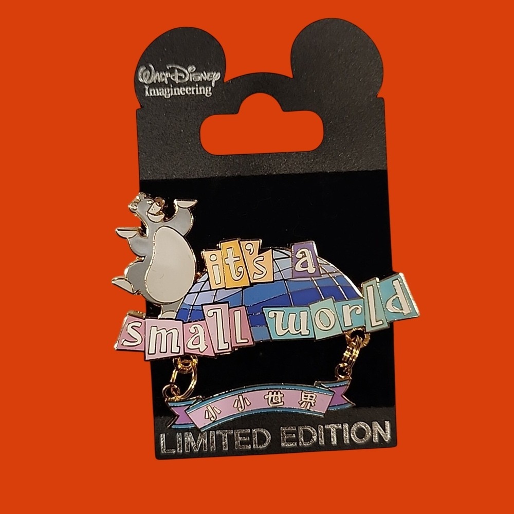 Disney Imagineering WDI Baloo It's a Small World Limited Edition 300 Dangle Pin
